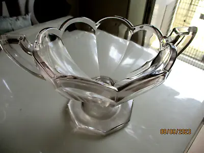 Buy Geo. Davidson Chippendale Glass Low Footed Fruit Bowl • 5£