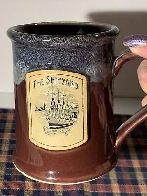 Buy Vtg Stoneware Drip Glaze Mug~Shipyard Brewing Co~Portland Maine~Grey Fox Pottery • 19.35£