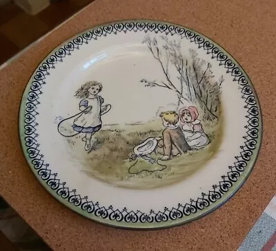 Buy Vintage Royal Doulton Plate, Victorian Children Playing, Nursery Ware  • 5£