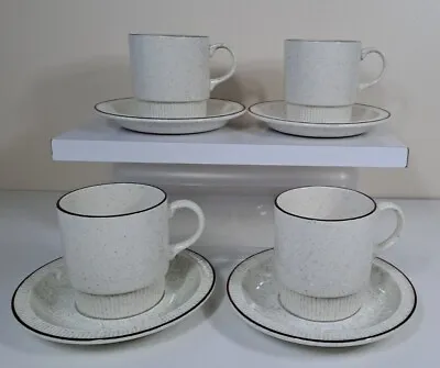 Buy 4x Vintage Poole Pottery Parkstone Design Cup & Saucers Classic English Tea Set • 19.99£
