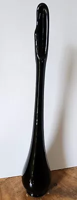 Buy Vintage MCM Viking Glass Black Ebony Amethyst Swung Bud Vase 12  • 96.06£