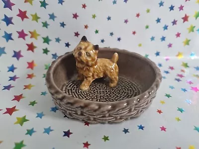 Buy Wade Whimsies Cairn Terrier In Basket Trinket Dish • 7.99£