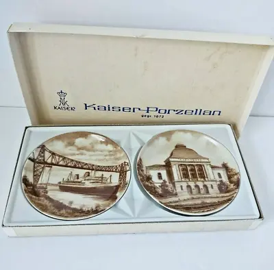 Buy Kaiser Porcelain Miniature Set Of 2 Plates In Original Box Rendsburg W.Germany • 12.49£