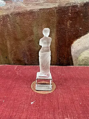 Buy Czech Crystal Figurine  Glass Ingrid Frosted Bohemian Venus Miniature Sculpture • 60£