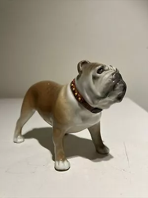 Buy Vintage British Bulldog China Figurine Branksome Pottery • 25£