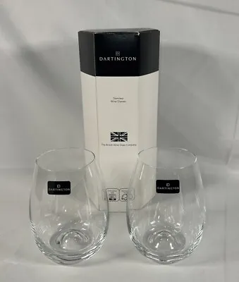 Buy NIB New Box Set Of 2 Dartington Stemless Wine Glasses The British Wine Glass Co • 17.07£