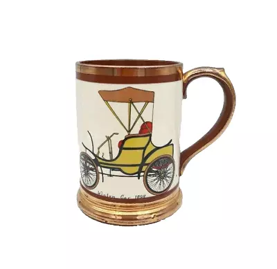 Buy Vintage Collectible Arthur Wood Ceramic Gold Rimmed Tankard Winter Car 1898 • 10£