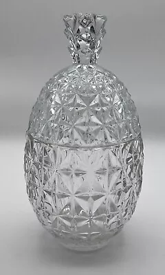 Buy Vintage Crystal Pineapple Shape Candy Trinket Dish Clear Glass 8” T Grannycore • 13.27£