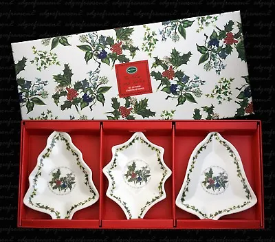 Buy Portmeirion The Holly And The Ivy Set Of Three Christmas Mini Dishes • 24.25£