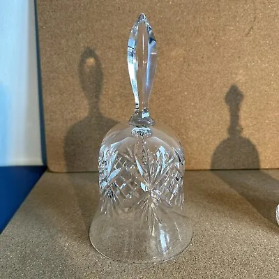 Buy Vintage Cut Glass Bell Ornament 20cm • 5£