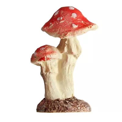 Buy Miniature Glass Ornaments Terrarium Decor 3Heads Red Mushroom Toadstool • 4.09£