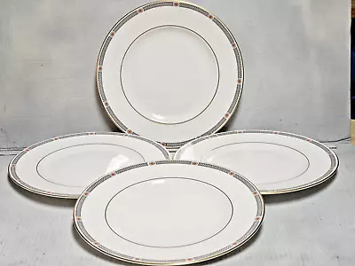 Buy Coalport Copley Dinner Plates 10 7/8  England Fine Bone China Geometric  Set  4 • 38.27£