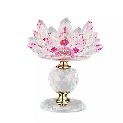 Buy Glass Lotus Flower Tea Light Candle Holder Candle Stand Votive Candle Holders • 10.34£
