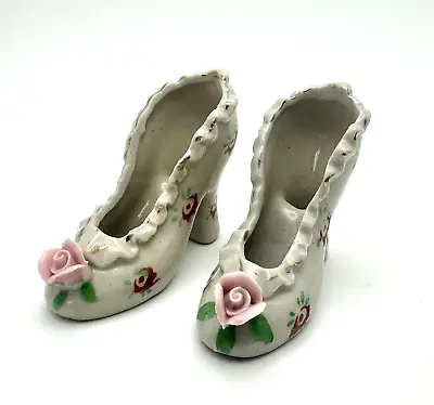 Buy Lot Of 2 Vintage Japan Miniature Porcelain Shoes Tiny Planters Intricate 3x2  • 12.41£
