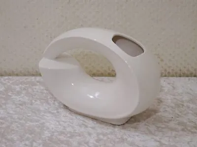 Buy Ruz9D3 - Ceramic Modernist Design Vase Object - Vintage - White - Italy • 66.79£