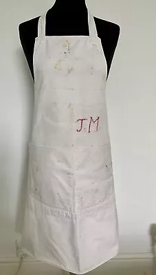Buy 1960's Art Apron Large Pocket Canvas School Chef Painting School Pottery Student • 3.99£