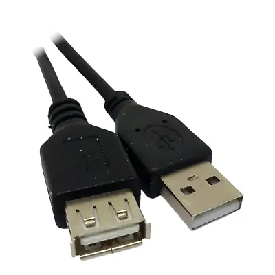 Buy USB Extension Cable Lead A Male To A Female 2.0 0.15m 0.2m 0.5m 1m 2m 3m 5m • 2.09£