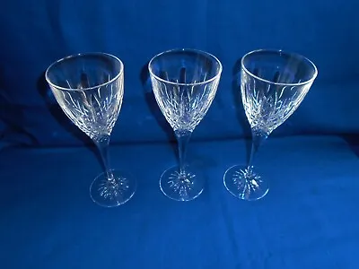 Buy 3 X Stuart Crystal Madison Cut Wine Glass Glasses 7 1/2  19 Cms Tall 2nd Quality • 27£