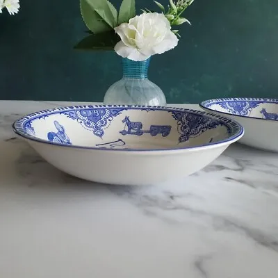 Buy Spode Edwardian Childhood Cereal Bowl Blue And White Excellent Condition • 20£