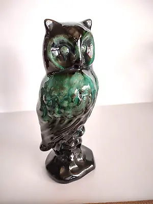 Buy Vintage Blue Mountain Redware Pottery Drip Glaze Owl Statue Figurine *7.5  • 18.94£