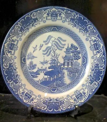 Buy Vintage English Ironstone Tableware Willow Pattern Dinner Plate 10   Excellent • 4.50£