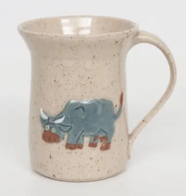 Buy Cow Mug Studio Pottery Vintage Stoneware Tea Coffee Cup Speckled Glazed Unique • 13.59£