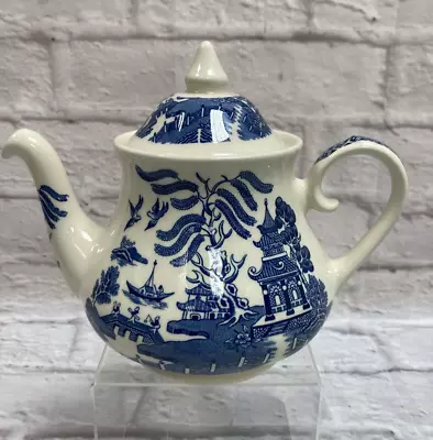 Buy Vintage English Ironstone Old Willow Tableware Teapot • 9.99£