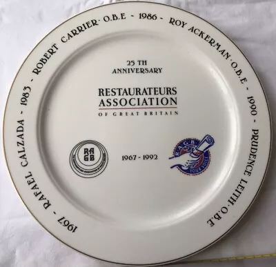 Buy Villeroy & Boch Restaurant Association 25th Anniversary Charger Plate 1992 Used • 4.99£