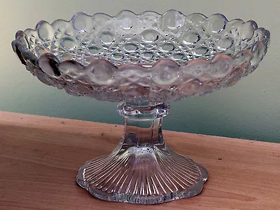 Buy Pretty Pre 1950s Cut Glass Cake Stand   Minor Chips On Top Edge  5  High 8  Wide • 16£