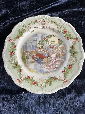 Buy Royal Doulton Brambly Hedge The Snow Ball Plate 1st In Series Jill Barklem 1984 • 15£