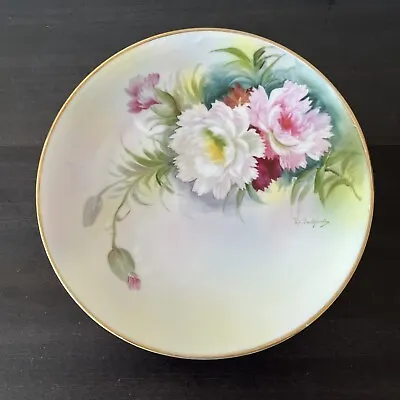 Buy Antique Noritake Handpainted Carnation Floral Plate 7.5” ~ Made In Japan 1918 • 14.22£