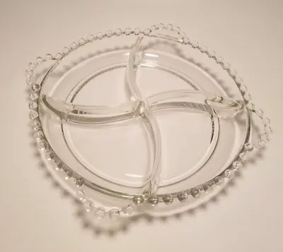 Buy Imperial Candlewick Elegant Glassware Divided Round Handled Relish/Nut Dish • 10.52£