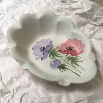 Buy Radford Floral Hand Painted Bisque Pottery Soap Dish Trinket Shell Ceramic 40s? • 6£