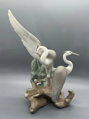 Buy Preloved Rare Nao By Lladro Resting Herons Porcelian Figurine/ Excellent Condit. • 69.99£
