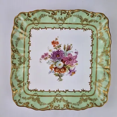 Buy Antique Doulton Burslem Square Plate Decorated Flowers 21cm • 49£