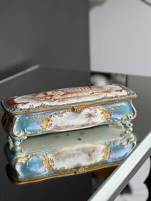 Buy Sevre  Chateau Des Tuileries  & Bronze Hand Painted Porcelain Box  1846c. • 4,350£