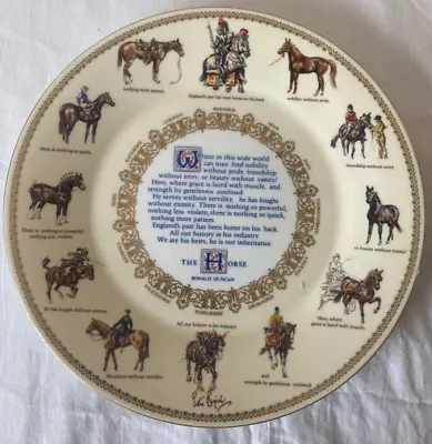 Buy Aynsley Fine China Wall Plate, History Of   The Horse ,  1976 • 6£