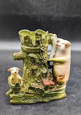 Buy Antique German Anthropomorphic Fairing Pig Green Vas Good Old Annual 4.5  • 45.35£