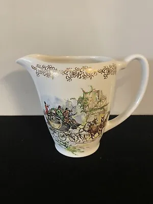Buy Lord Nelson Pottery England Pitcher Jug Creamer Mug Cup Horses Carriage Lady • 22.76£