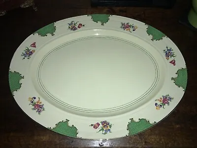 Buy 1930’s Booths Silicon China Platter.  33 X 43cm  Floral Pattern • 30£