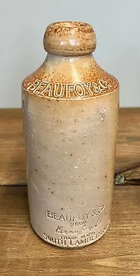 Buy Vintage Stoneware Pottery Salt Glazed Bottle Beaufoy & Co South Lambeth 17.5cm • 8.99£
