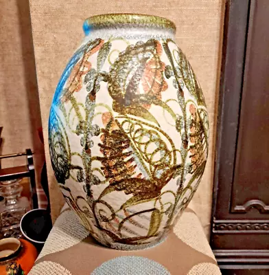 Buy Denby Studio Pottery 12  Tall Vase Glazed Glyn Colledge 3.060 KG Ovoid Shape • 45£