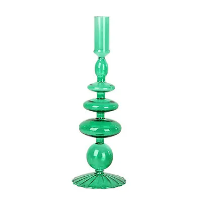 Buy Colorful Candlestick Exquisite Decorative Colored Glass Candlestick Wedding • 10.58£