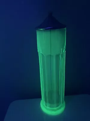 Buy Uranium Glass Huge Straw Holder Dispenser - 1930's Benedict Mfg - Soda Fountain • 353.69£