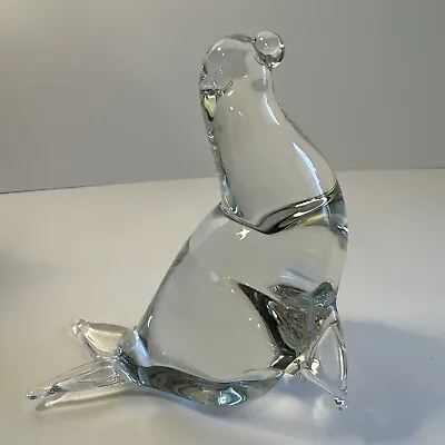 Buy Vintage Sea Lion Art Glass Figurine ~ Hand Blown ~ Beach Decor ~ Ocean Animal • 11.53£