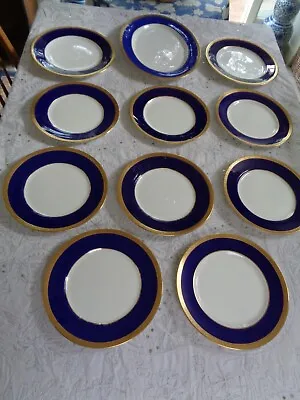 Buy Antique Thomas Goode Dinner Plates X 8 Plus Caverswall Large Plate X 2 & Platter • 200£