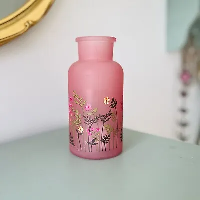 Buy Pink Glass Vase Wild Meadow Glass Bottle Vase, Flower Vase • 11.95£