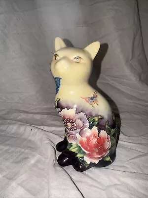 Buy Old Tupton Ware Hand Painted Floral Small Cat Ornament TW3004 16 Cm Tall • 8£