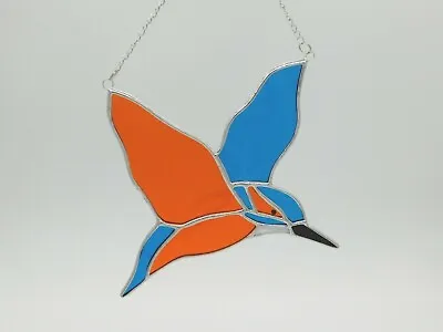 Buy Stained Glass Suncatcher/Window Hanger Flying Kingfisher Gift/Home Decoration • 30£