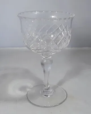 Buy   Vintage Hand Cut Fancy Crystal Art Deco Style  Champagne Cocktail Goblet Glass • 12£